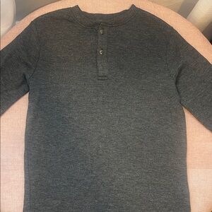 Children’s Place Boys Charcoal Long Sleeve Henley